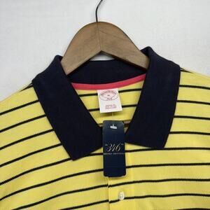 Brooks Brothers Polo Shirt Men's XL Yellow 346 Embroidered Polo Knit Logo NEW